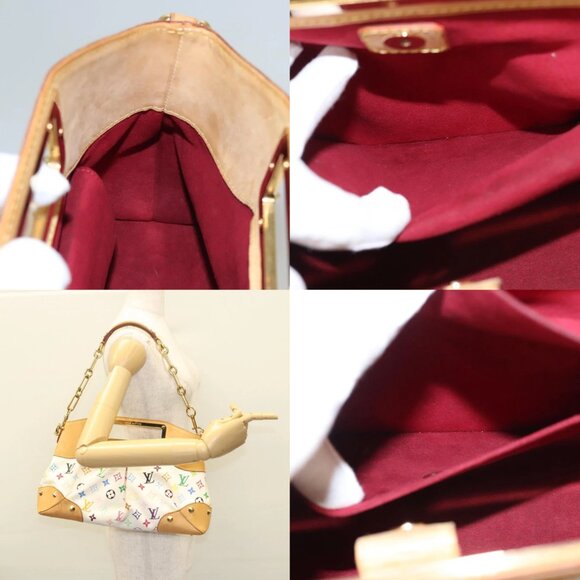 LOUIS VUITTON Monogram Multicolor Judy GM Shoulder Bag White M40253 Auth MX042V - Picture 12 of 14